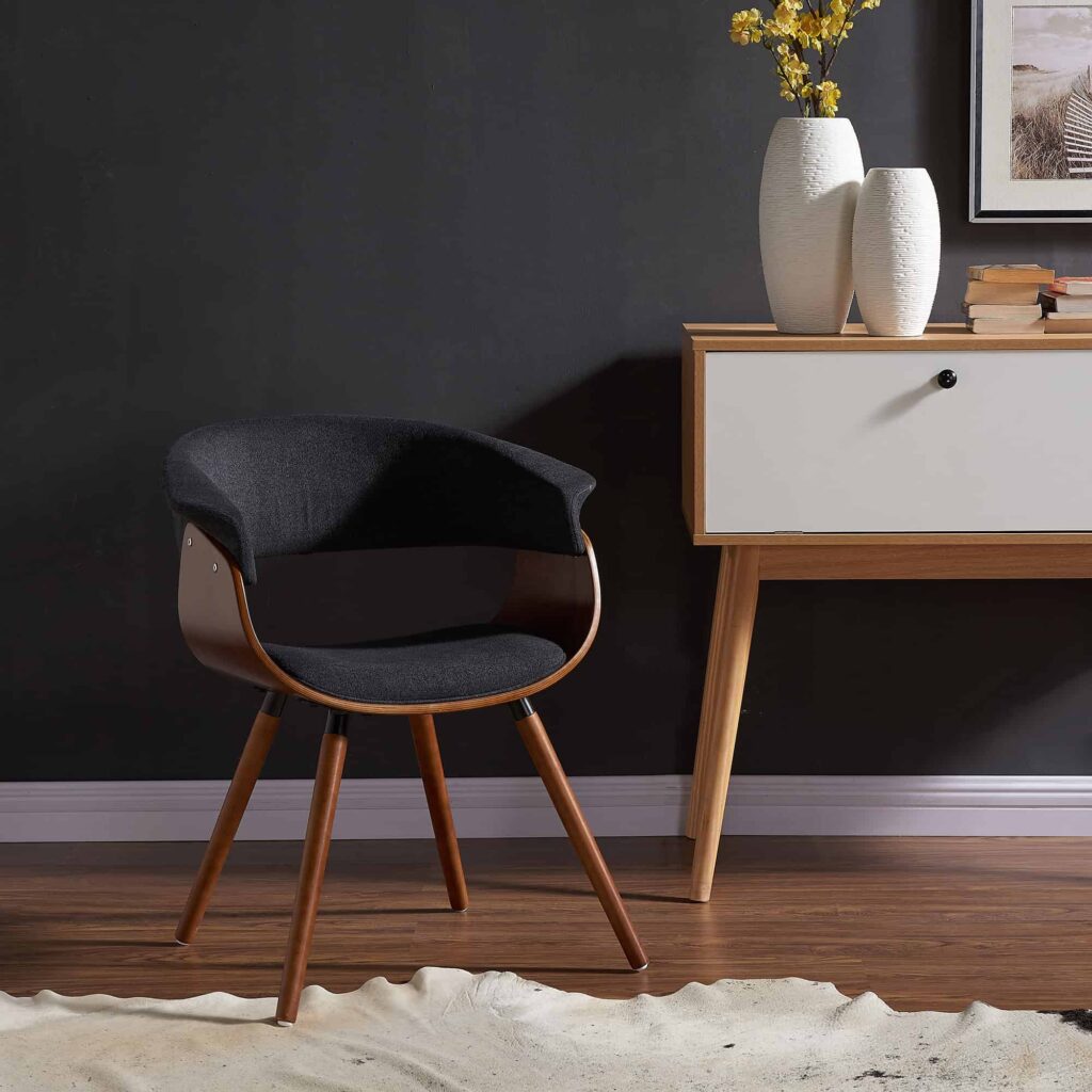 Holt Accent/Dining Chair in Charcoal and Walnut - Image 2