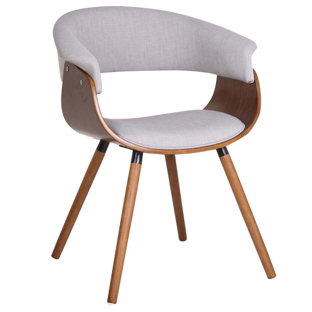 Holt Accent/Dining Chair in Grey and Walnut 403-981GY 403 981GY