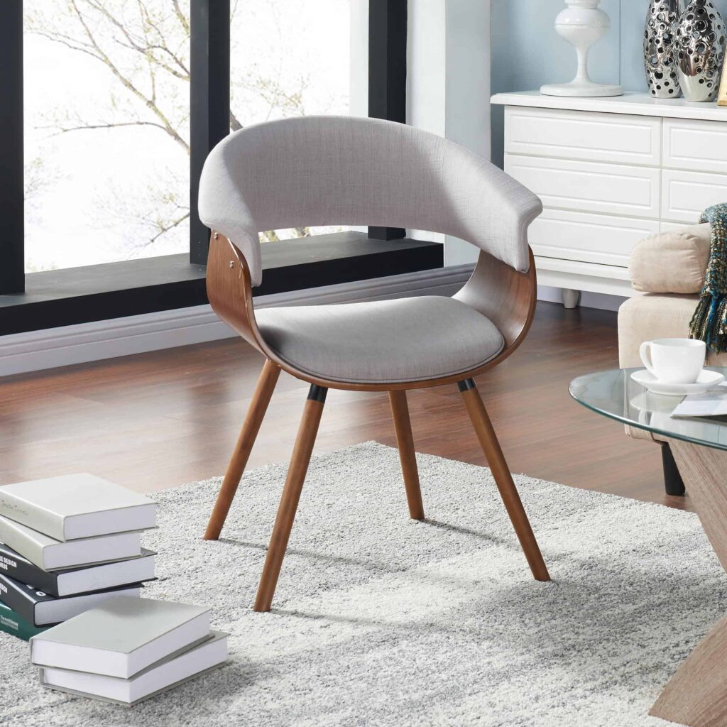 Holt Accent/Dining Chair in Grey and Walnut - Image 2