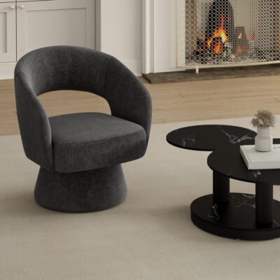 Santo Accent Chair in Charcoal 403-992CH 403 992CH 1