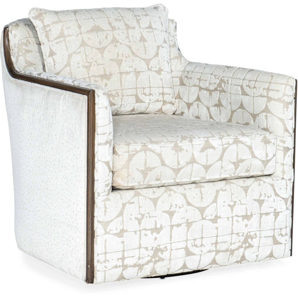 Oakley Exposed Wood Swivel Chair