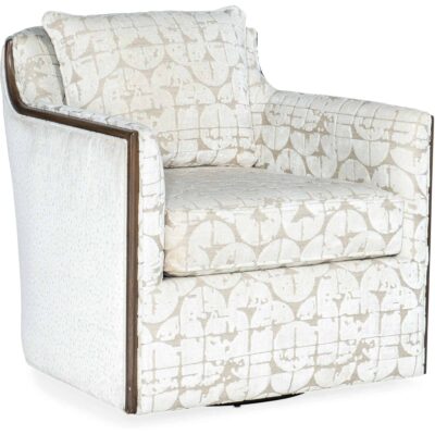 Oakley Exposed Wood Swivel Chair
