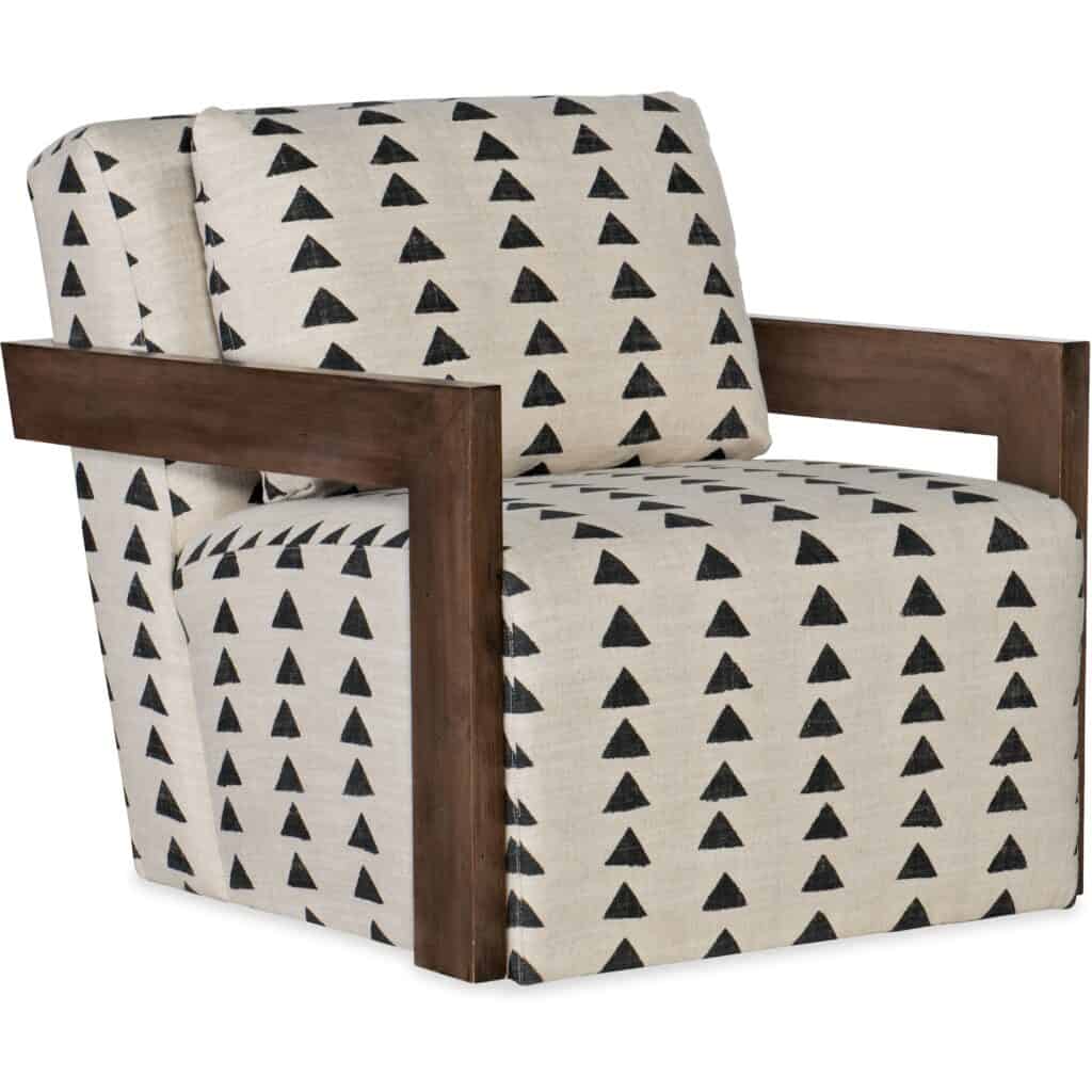 Cabell Exposed Wood Swivel Chair