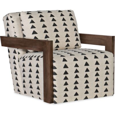 Cabell Exposed Wood Swivel Chair