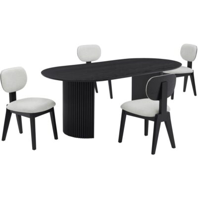 Terra 5-Piece Dining Set - Black