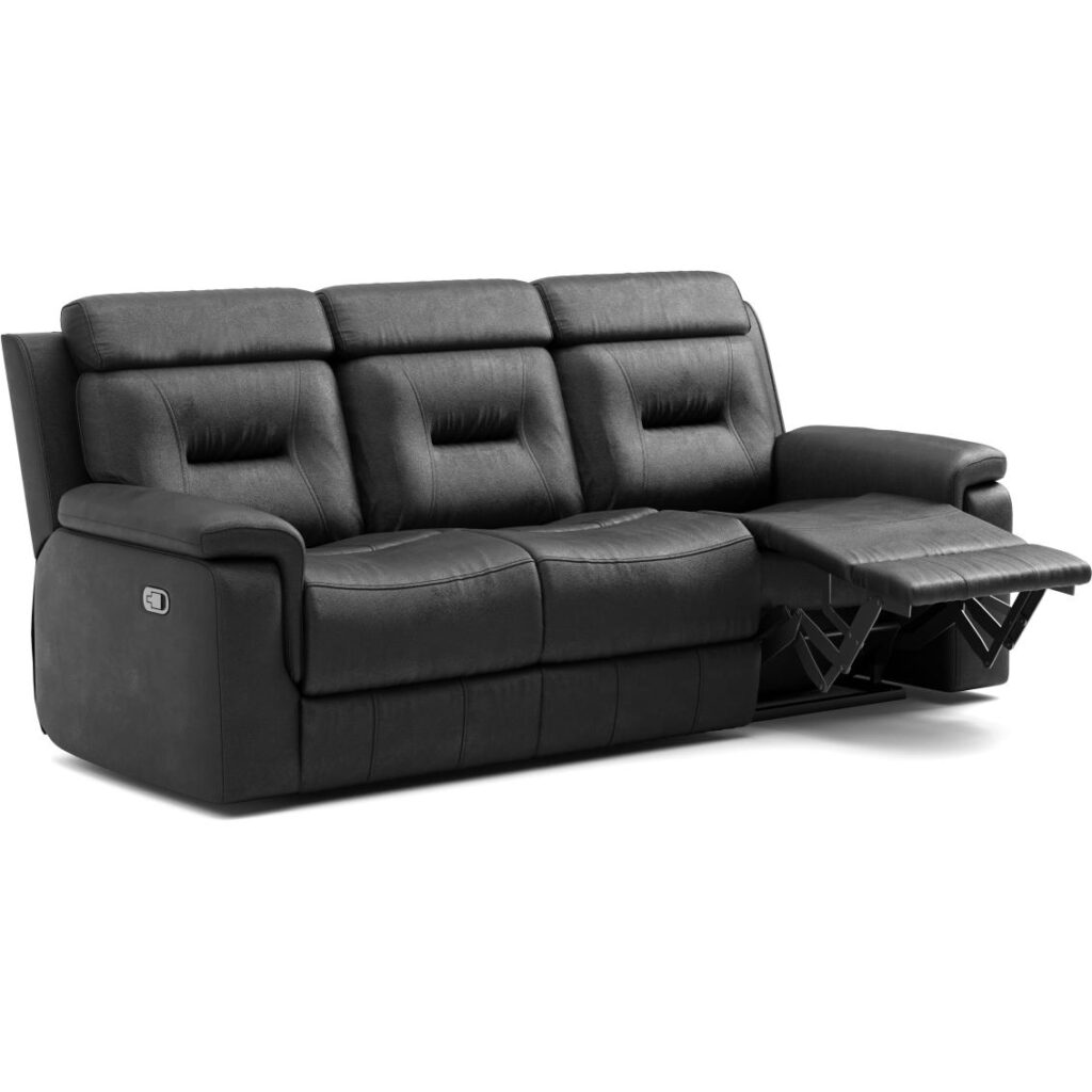 Nelson Recliner Sofa - Black - Image 5