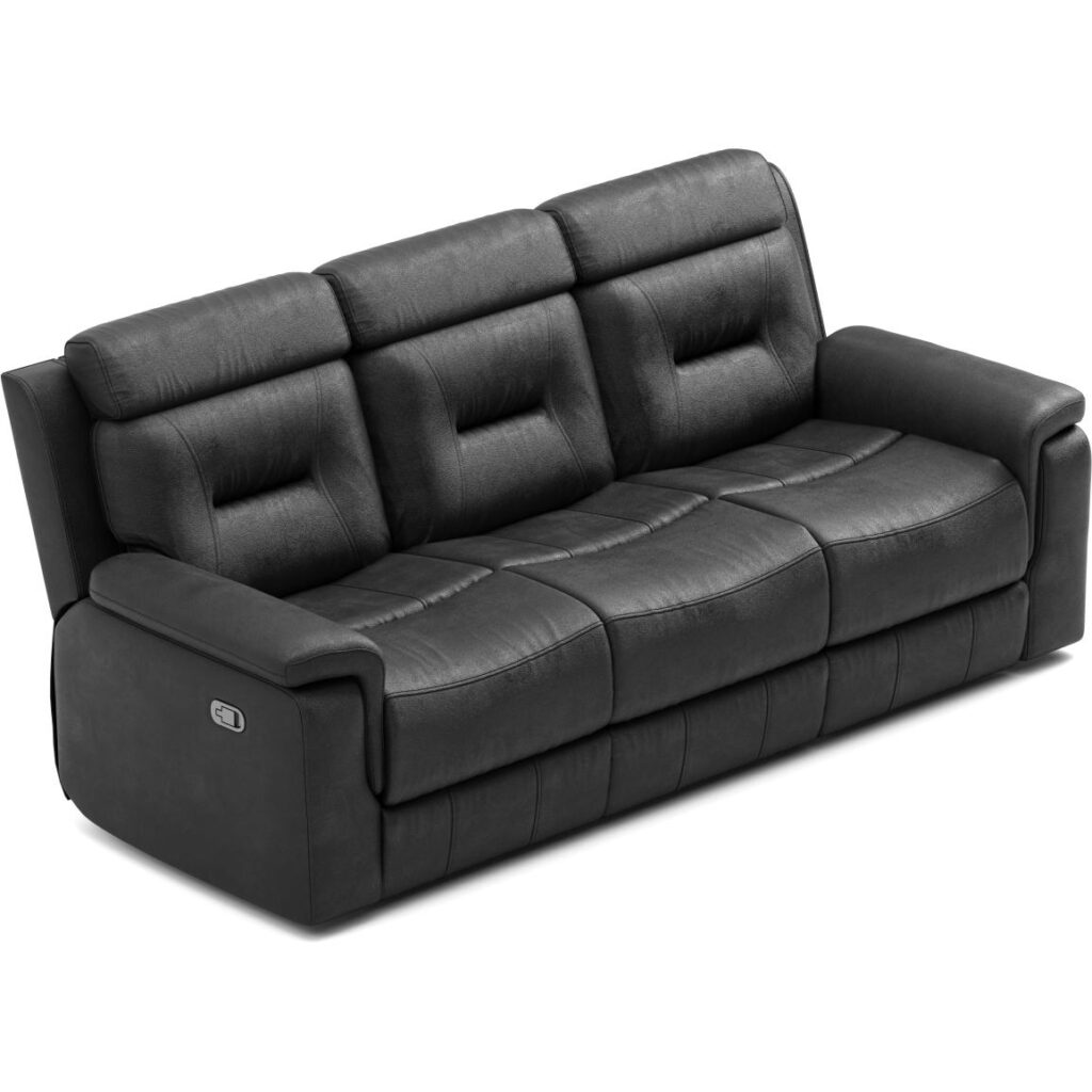 Nelson Recliner Sofa - Black - Image 6