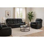 Nelson Recliner Sofa - Black 434511 434511 8