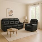 Nelson Recliner Sofa - Black 434511 434511 9