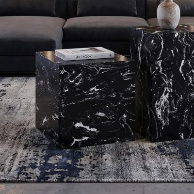Artemis Square Accent Table in Napoleon Black 501-079BLK_SQR 501 079BLK SQR 1