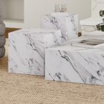 Artemis Contract Grade Square Accent Table in Bulgari White 501-079BWT_SQR 501 079BWT SQR 1