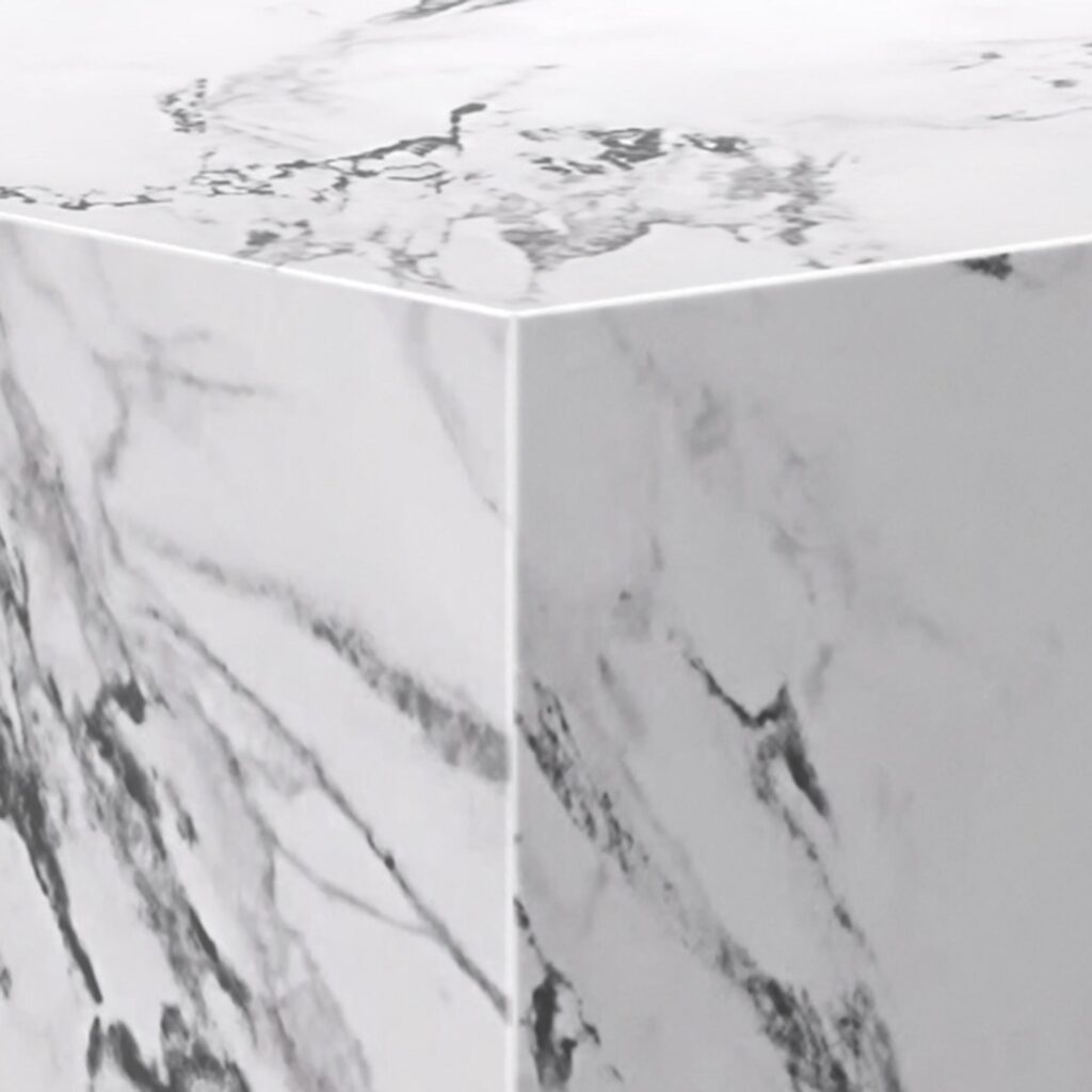 Artemis Contract Grade Square Accent Table in Bulgari White - Image 3