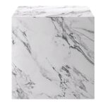 Artemis Contract Grade Square Accent Table in Bulgari White 501-079BWT_SQR 501 079BWT SQR 4