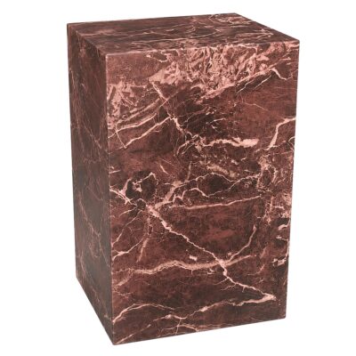 Artemis Tall Accent Table in Red Levanto