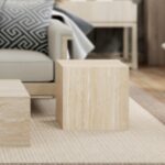 Artemis Contract Grade Square Accent Table in Travertine 501-079TR_SQR 501 079TR SQR 1