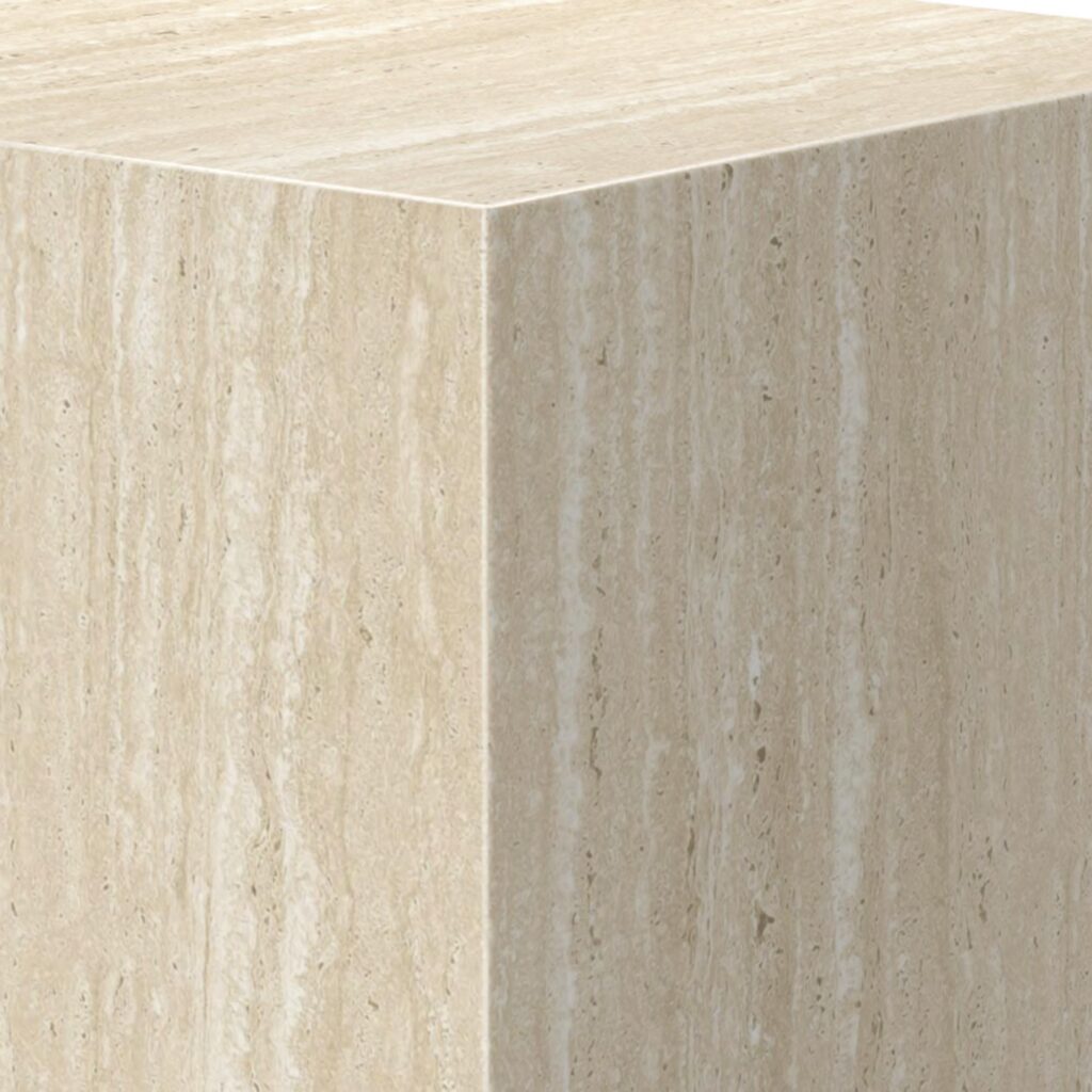 Artemis Contract Grade Square Accent Table in Travertine - Image 3