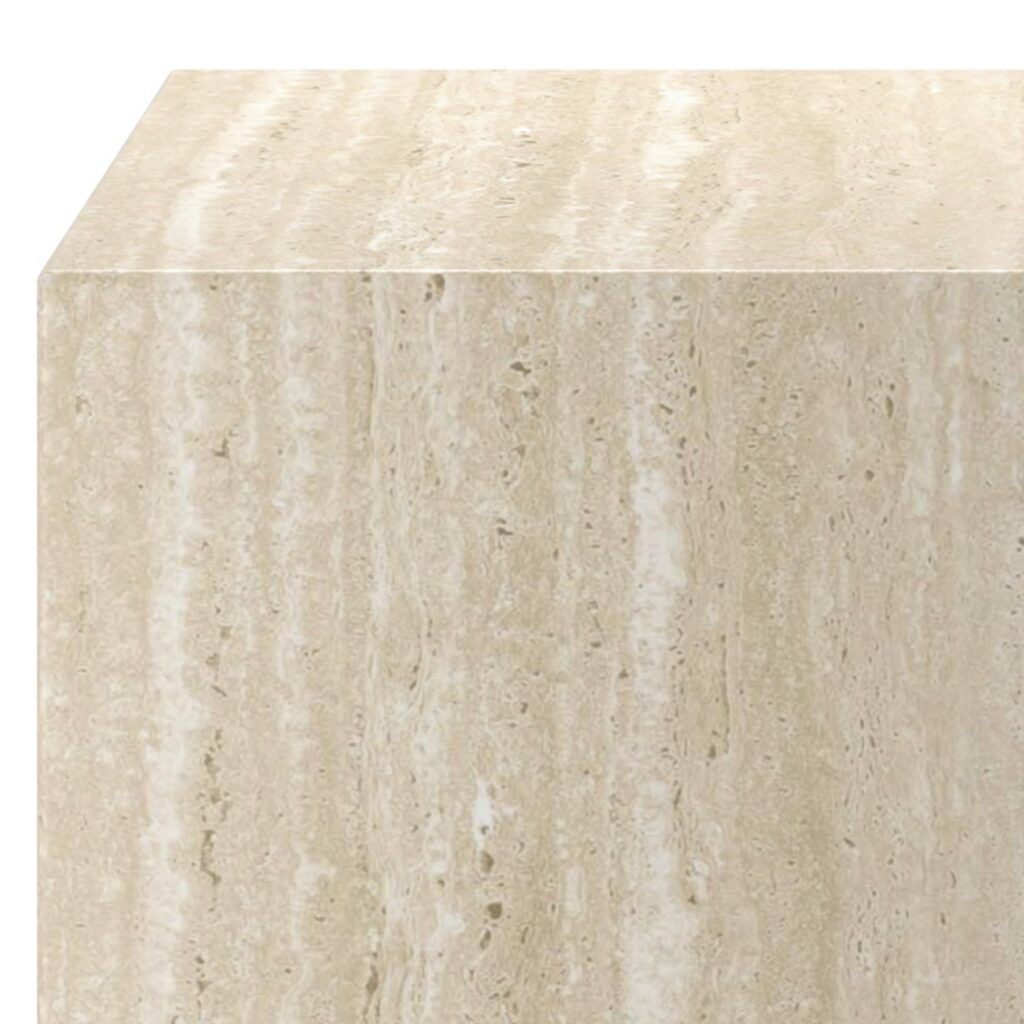 Artemis Contract Grade Square Accent Table in Travertine - Image 5