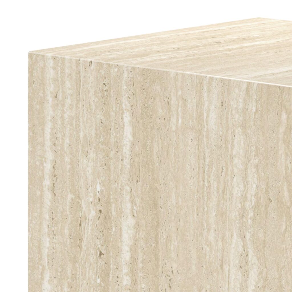 Artemis Contract Grade Square Accent Table in Travertine - Image 7