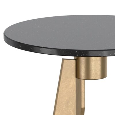 Devas Accent Table in Black Marble and Brass 501-112BK 501 112BK 5