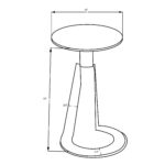 Devas Accent Table in White Marble and Brass 501-112WT 501 112WT LD