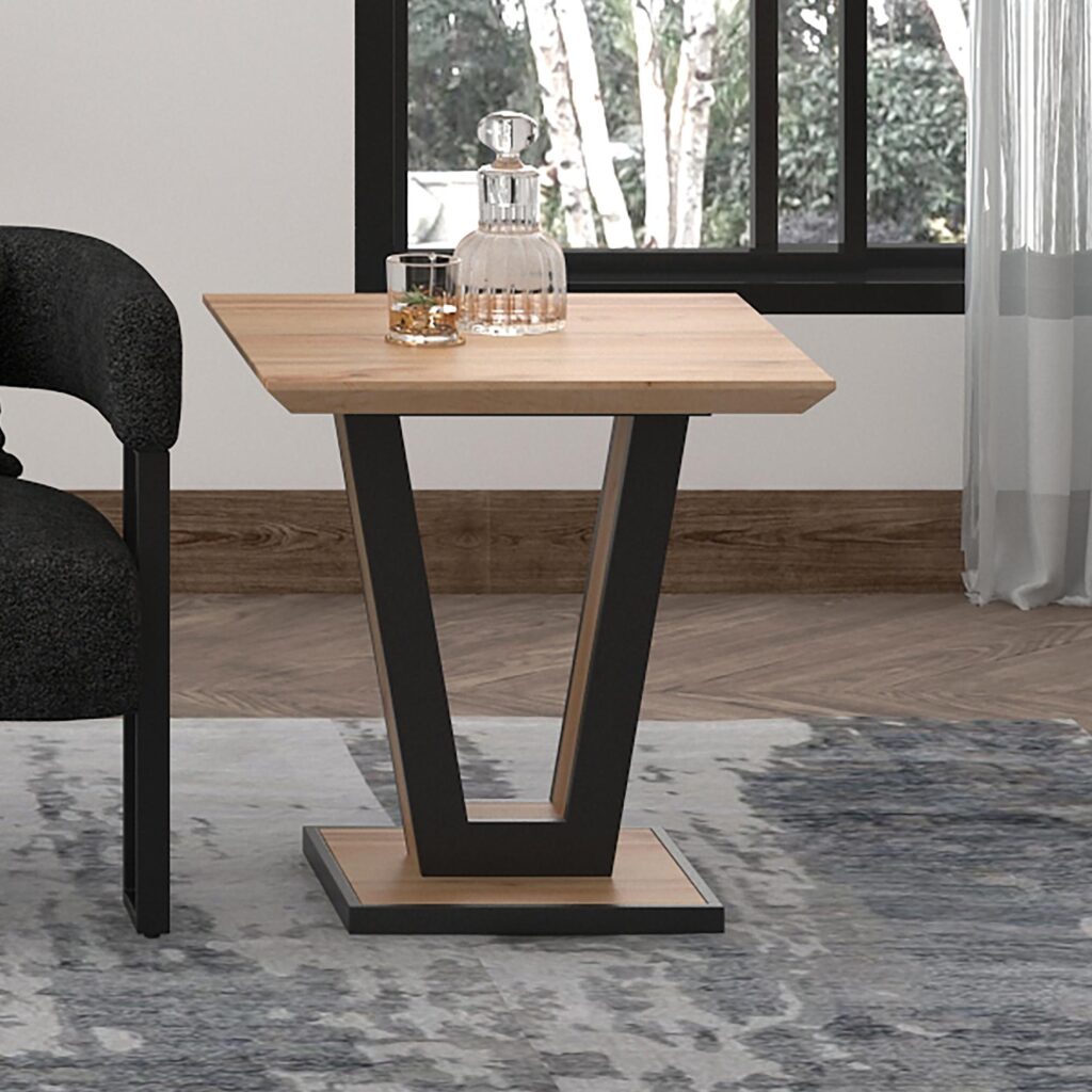 Forna Accent Table in Natural and Black - Image 2