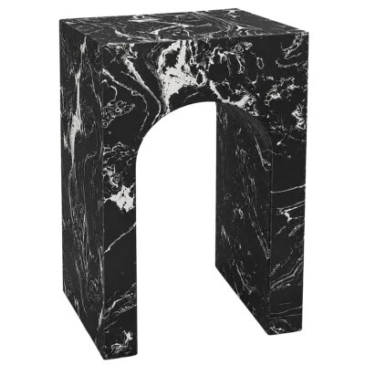 Atticus Square Accent Table in Napoleon Black