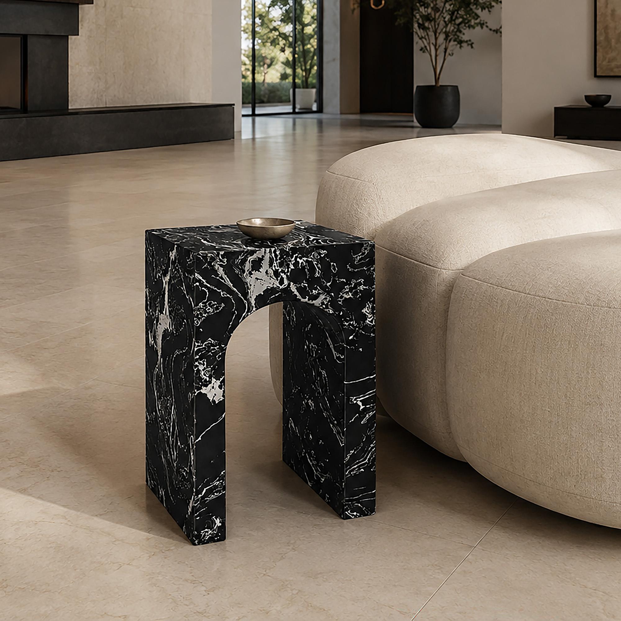Atticus Square Accent Table in Napoleon Black 2 Atticus Square Accent Table in Napoleon Black - Image 2