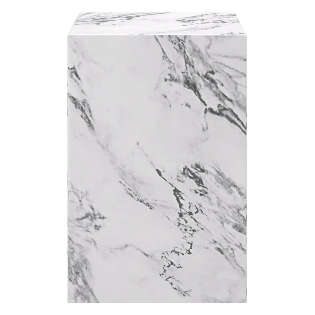 Atticus Contract Grade Accent Table in Bulgari White - Image 4