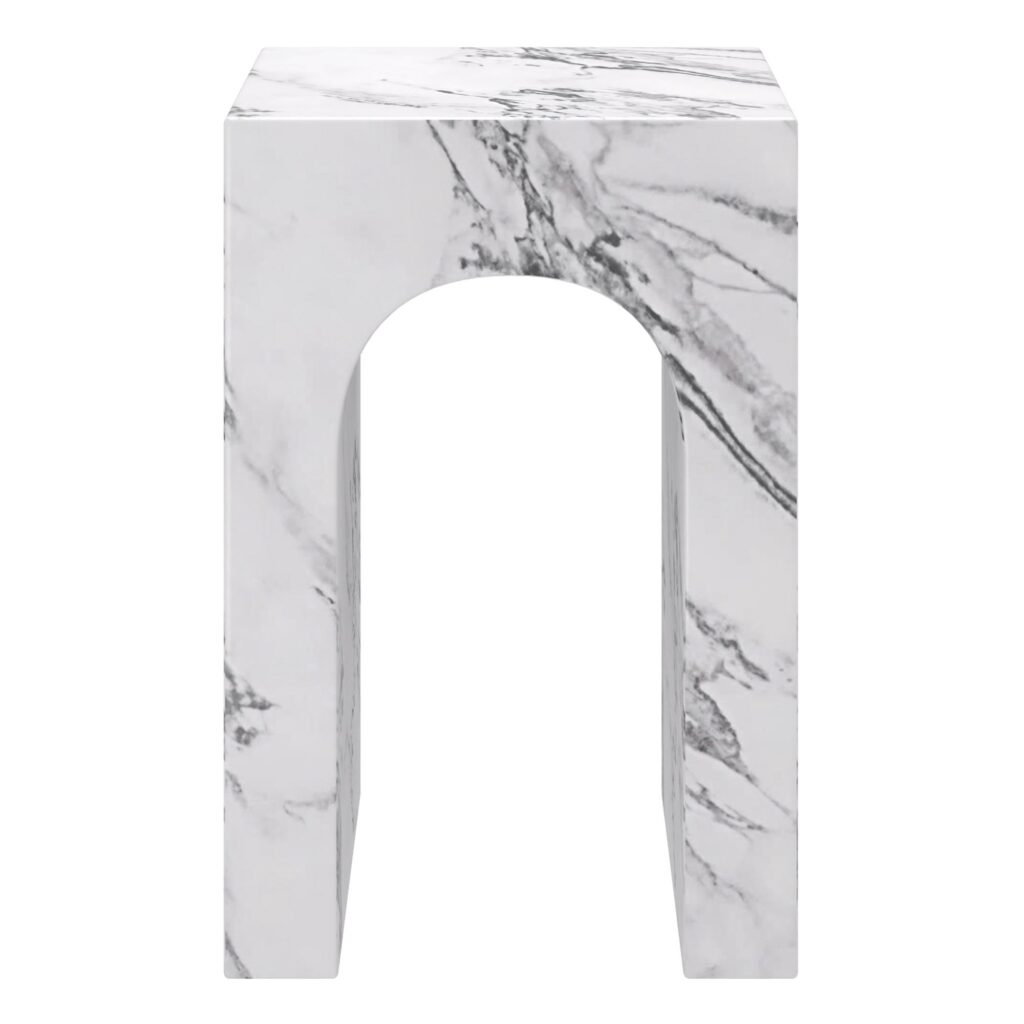 Atticus Contract Grade Accent Table in Bulgari White - Image 5