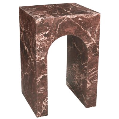 Atticus Square Accent Table in Red Levanto
