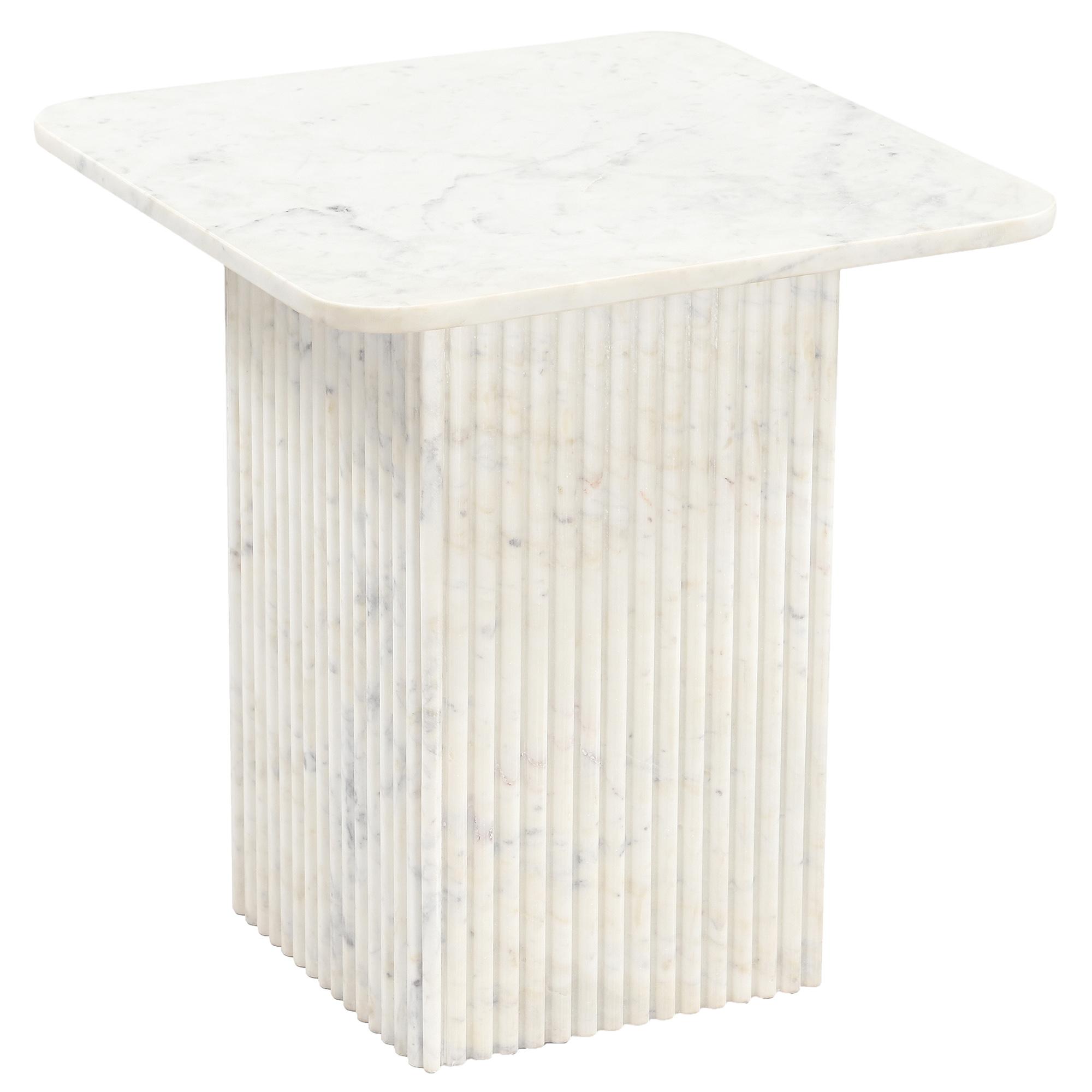 Roland Square Accent Table in White 1 Roland Square Accent Table in White