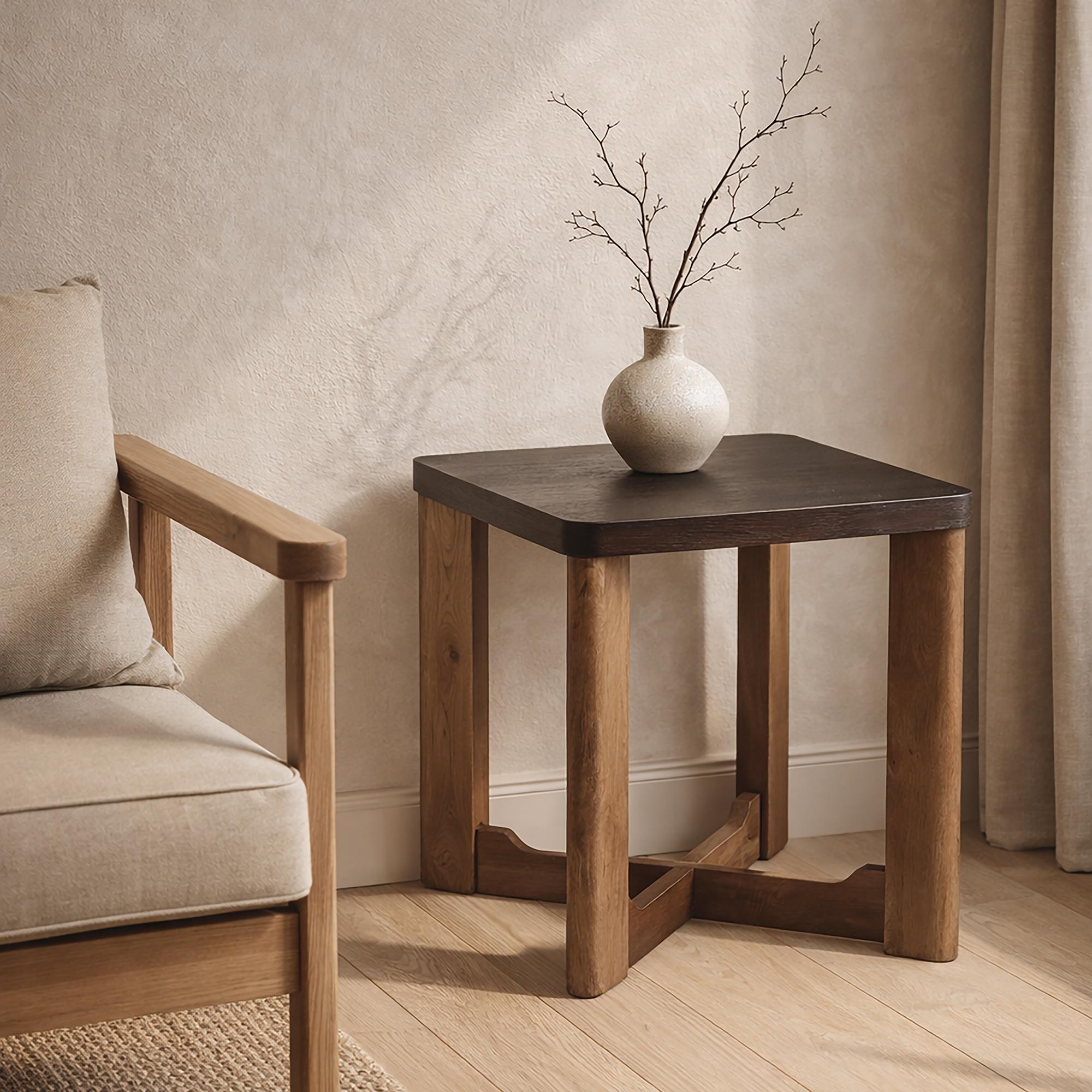 Merano Square Accent Table in Mocha and Walnut 2 Merano Square Accent Table in Mocha and Walnut - Image 2