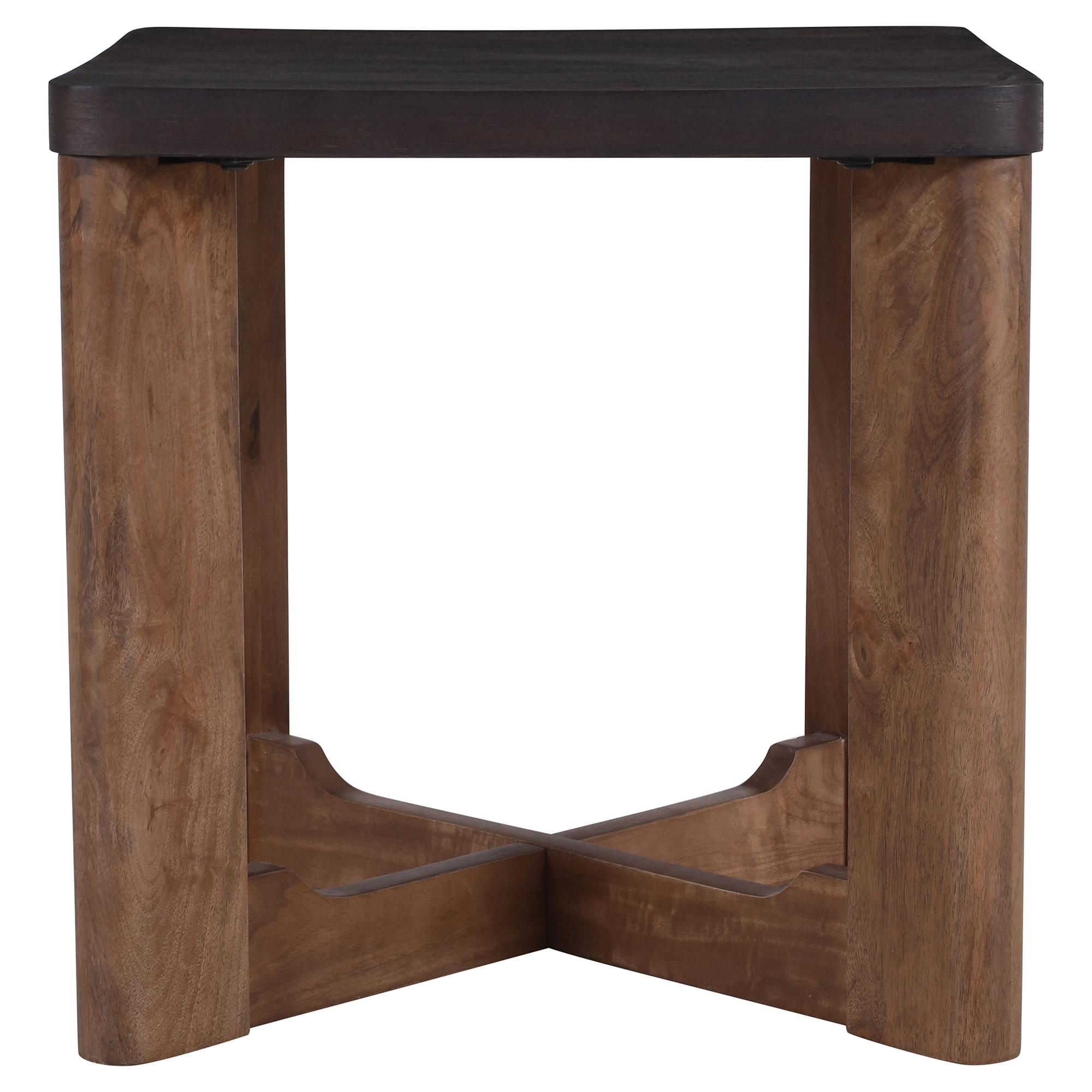 Merano Square Accent Table in Mocha and Walnut 4 Merano Square Accent Table in Mocha and Walnut - Image 4