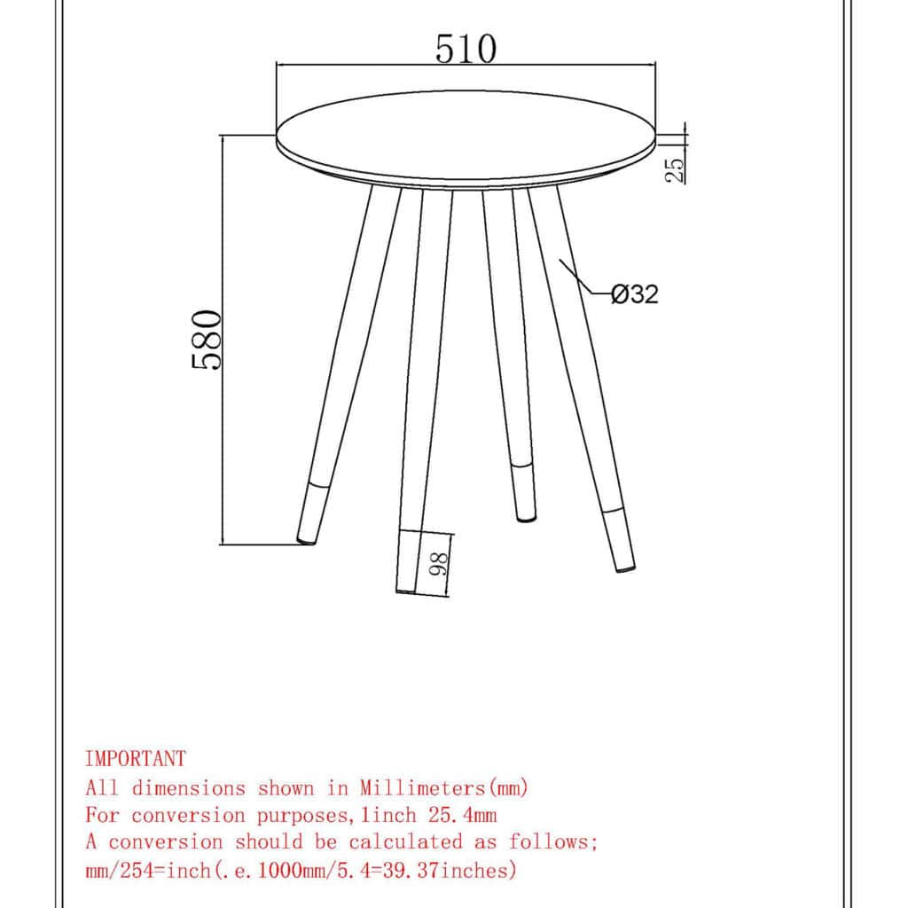 Emery Round Accent Table in White and Black - Image 8