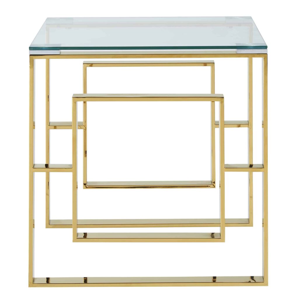 Eros Accent Table in Gold - Image 4