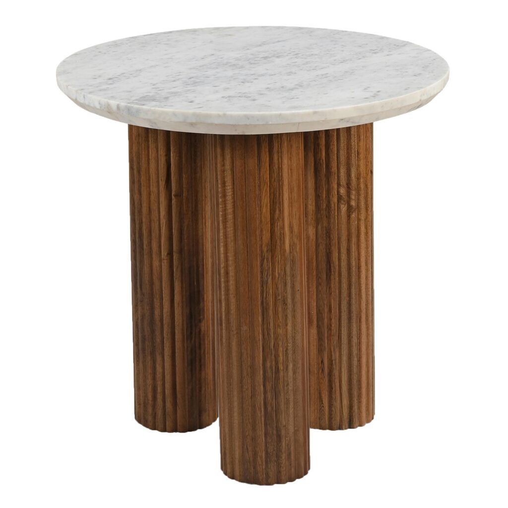 Jilsa Accent Table in Walnut & White - Image 3