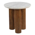 Jilsa Accent Table in Walnut & White 501-551WAL 501 551WAL 2