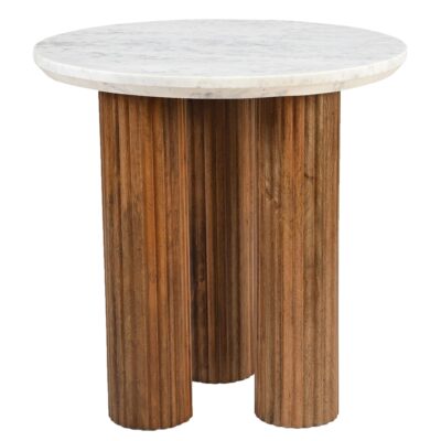 Jilsa Accent Table in Walnut & White 501-551WAL 501 551WAL 3