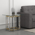 Florina Accent Table in Silver and Gold 501-561CH 501 561CH 1