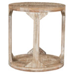 Avni Round Accent Table in Distressed Natural 501-619NT 501 619NT 3