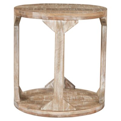 Avni Round Accent Table in Distressed Natural 11 Avni Round Accent Table in Distressed Natural 501-619NT 501 619NT 3