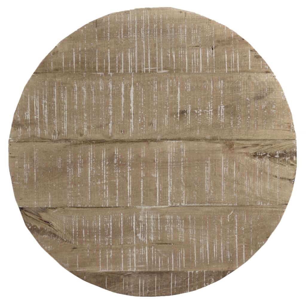Avni Round Accent Table in Distressed Natural - Image 5