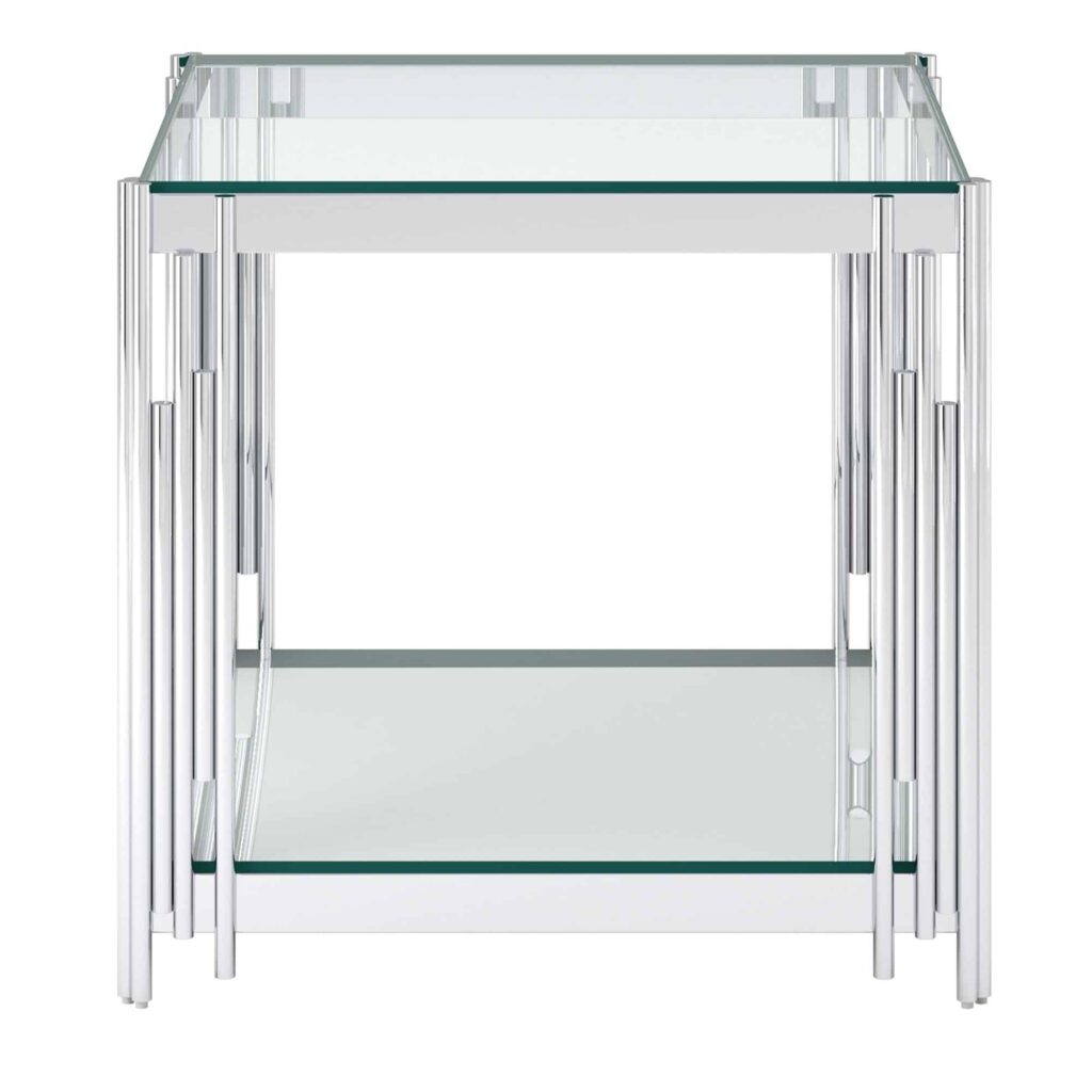 Estrel Large Accent Table in Silver - Image 3
