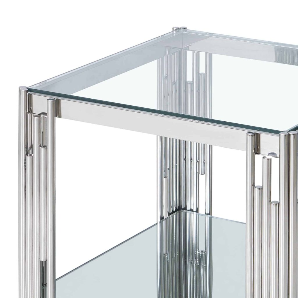 Estrel Large Accent Table in Silver - Image 6