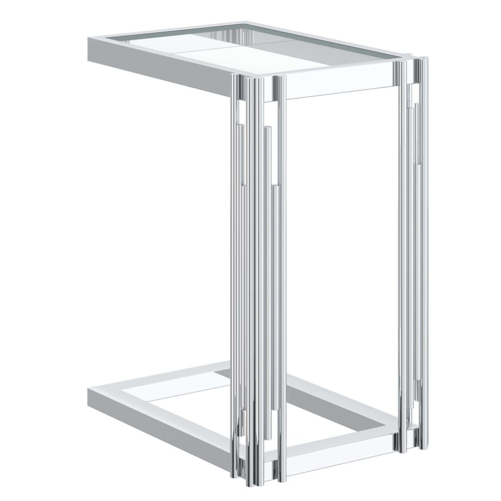 Estrel Small Accent Table in Silver - Image 3