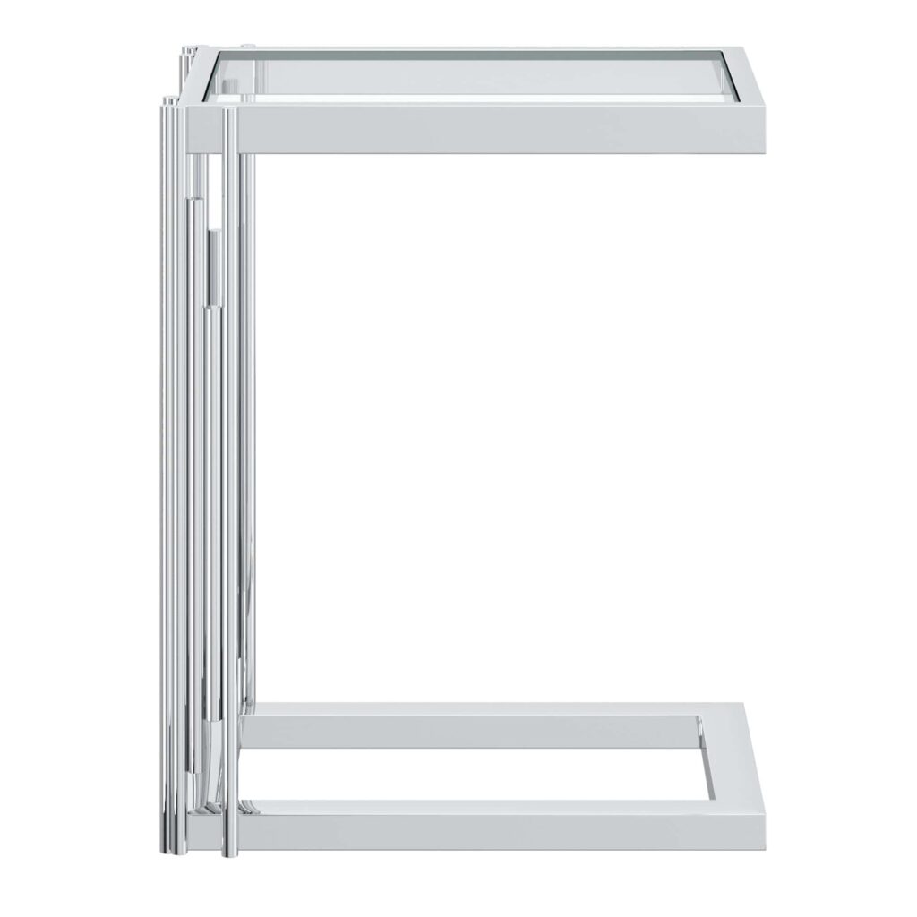 Estrel Small Accent Table in Silver - Image 4