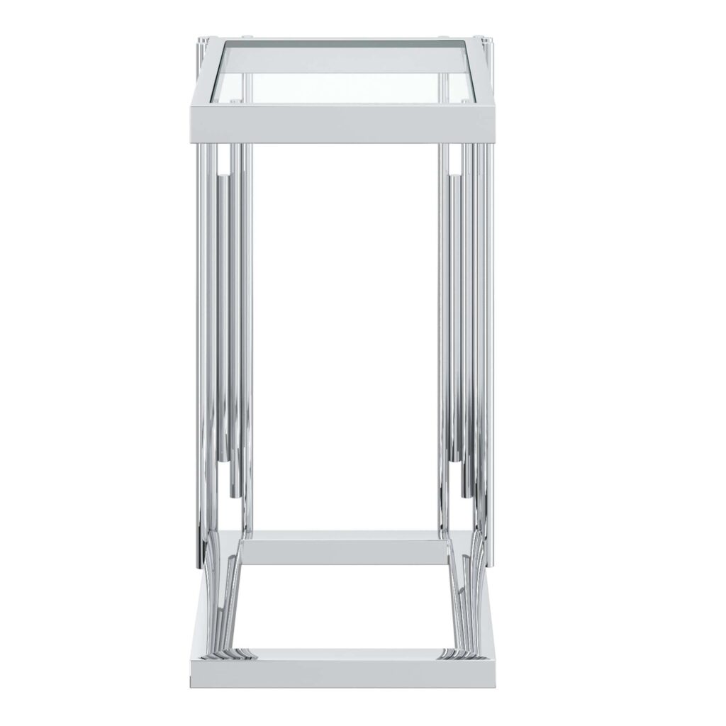 Estrel Small Accent Table in Silver - Image 5