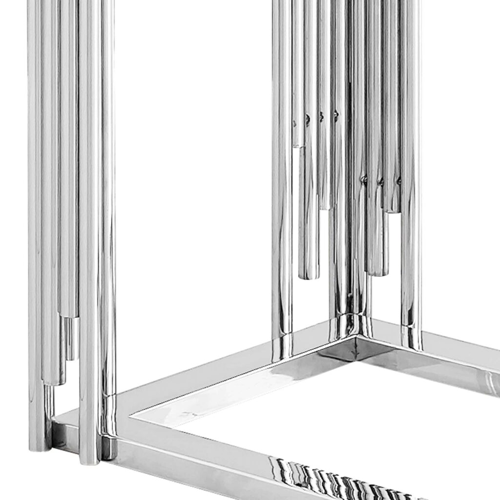 Estrel Small Accent Table in Silver - Image 7