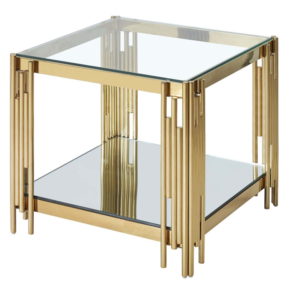 Estrel Large Accent Table in Gold - Image 5