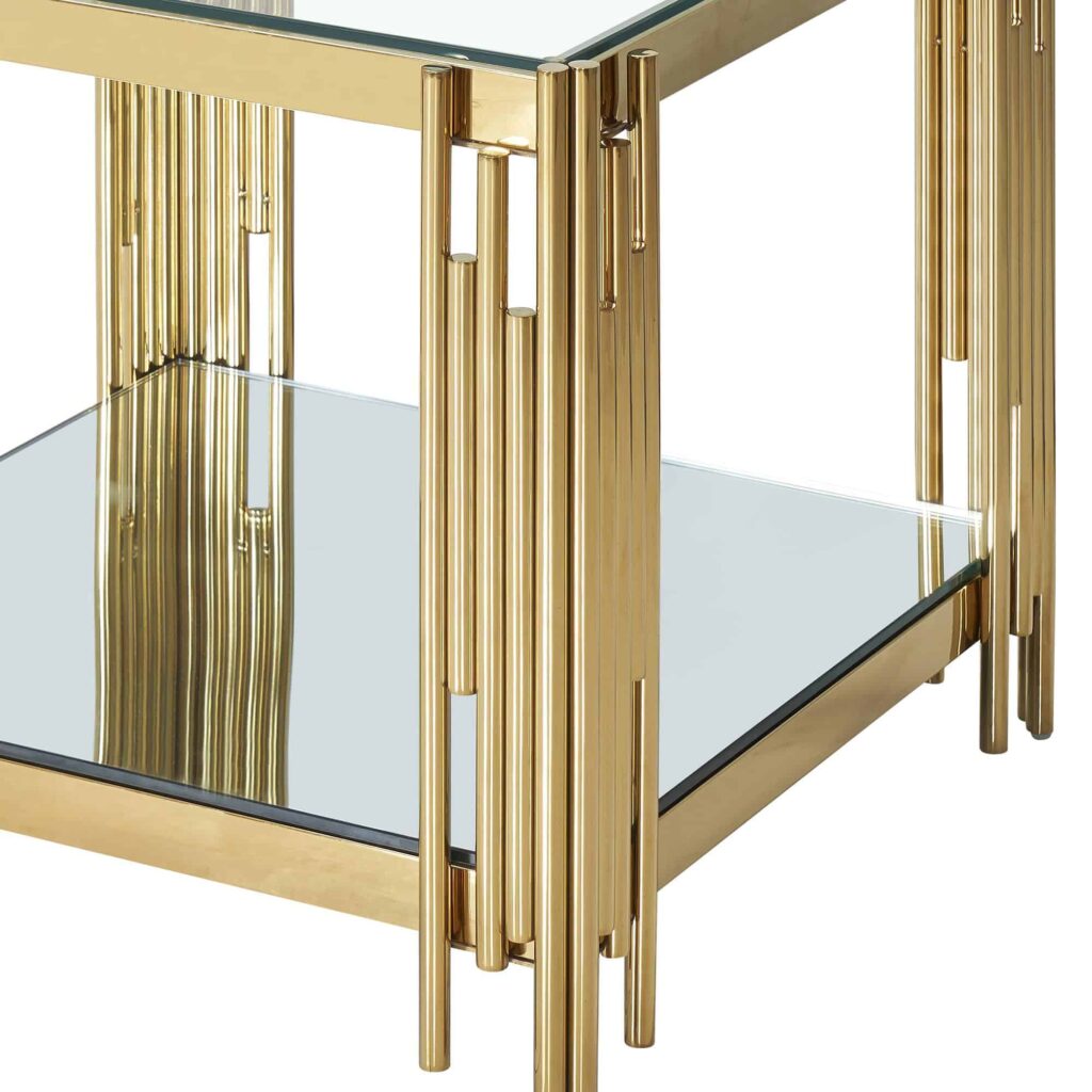 Estrel Large Accent Table in Gold - Image 7
